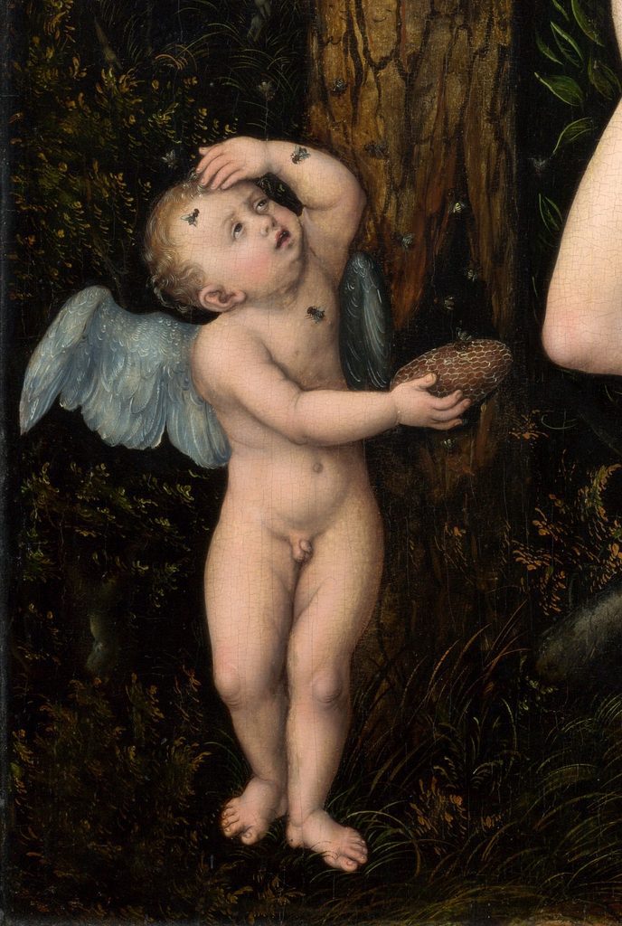 Venus y Cupido con un panal de miel