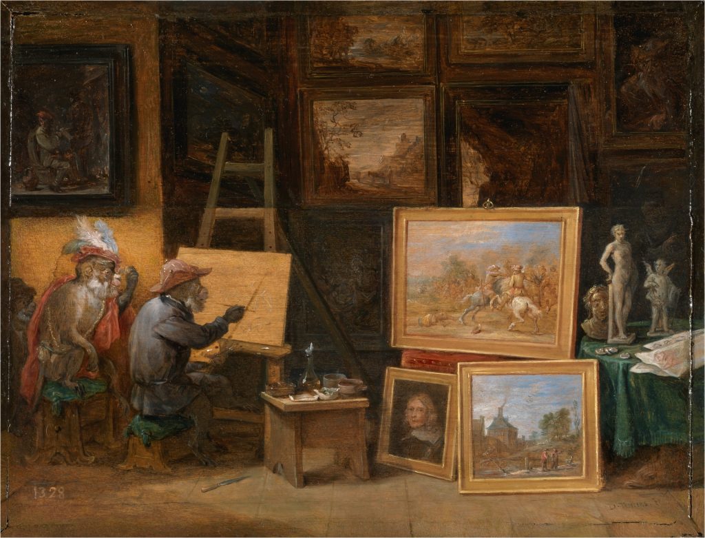 El mono pintor, David Teniers.