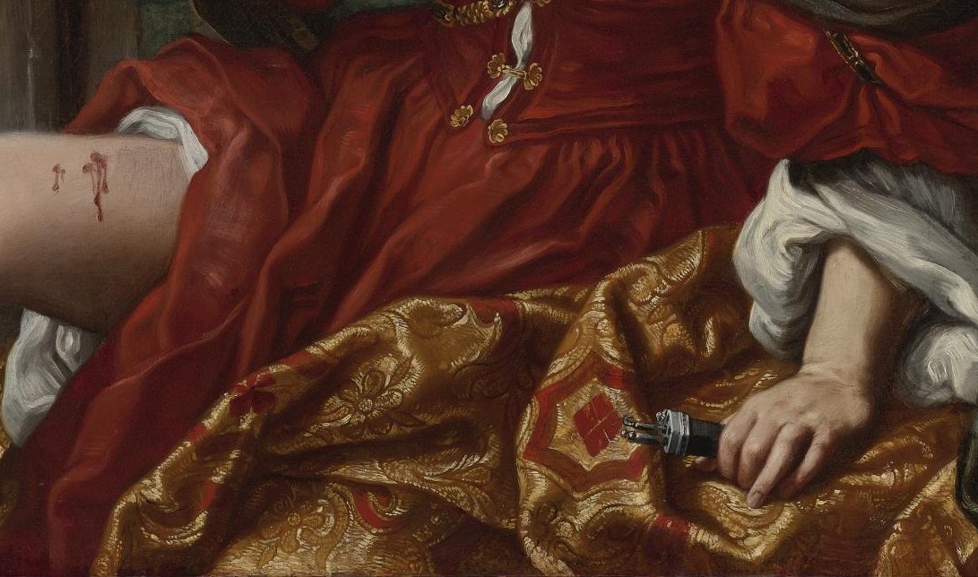Porcia Ridel Porcia hiriéndose en el muslo - La Cámara del Arte